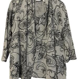 Alfred Dunner Women’s Top Oversized Small NWT